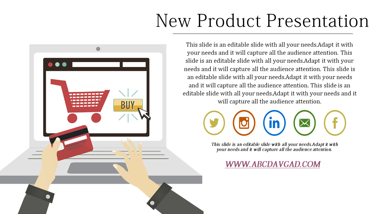New Product Presentation Template for Marketing Slides
